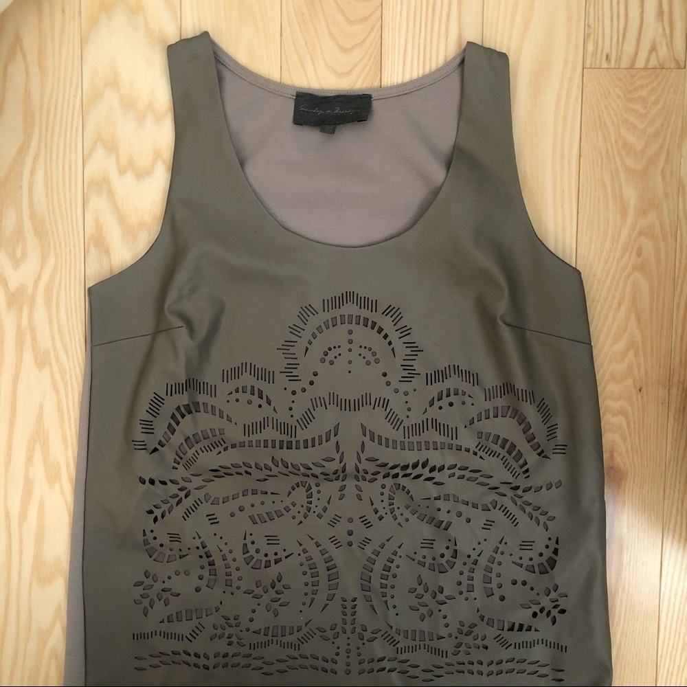 Anthropologie Faux Leather Tank Top - Picture 5 of 6